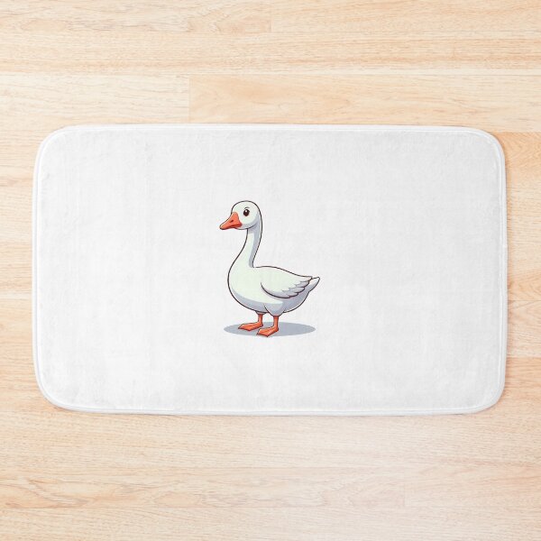 Item preview, A cute cartoon white goose with a cheerful expression and bright orange beak. designed and sold by cave-canvas.