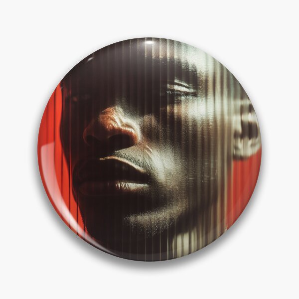 Item preview, Black male portrait with red background designed and sold by Artixshopy98.