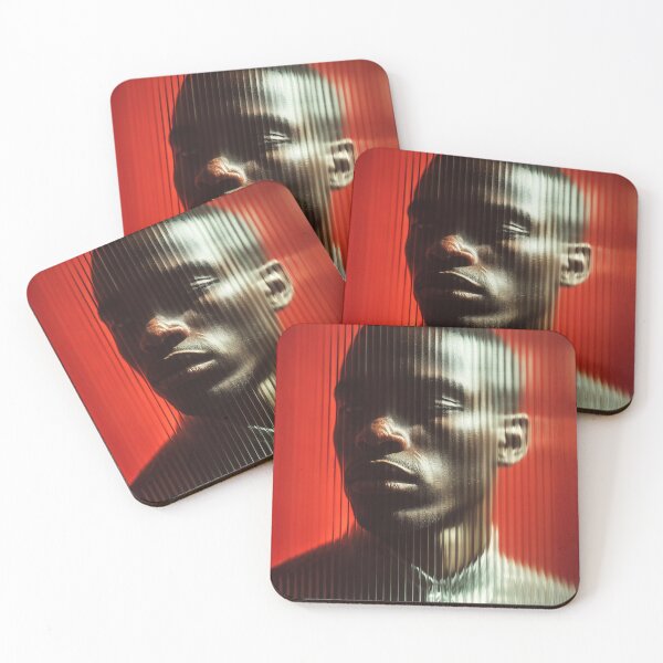Item preview, Black male portrait with red background designed and sold by Artixshopy98.