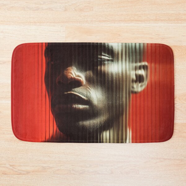Item preview, Black male portrait with red background designed and sold by Artixshopy98.