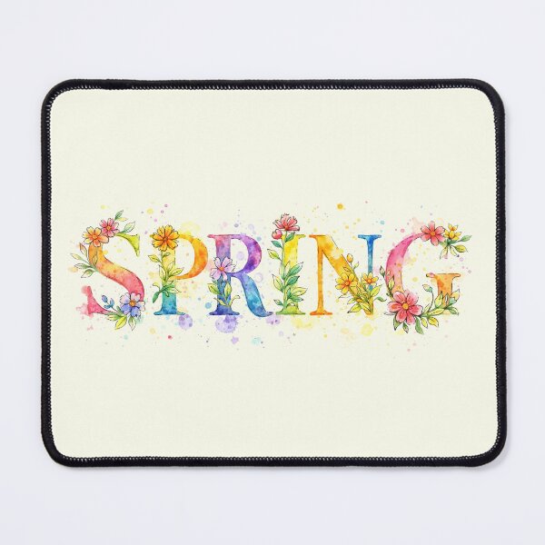 Item preview, Watercolor Spring Floral Lettering Design - Colorful Seasonal Art, Mother's Day Gift, Gift for Mom designed and sold by PixelQ.