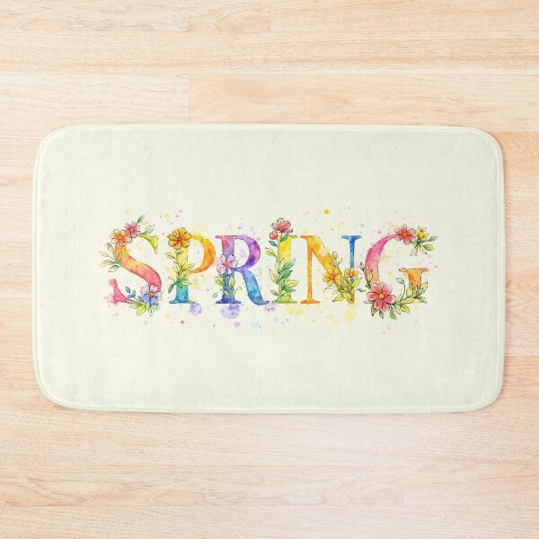 Item preview, Watercolor Spring Floral Lettering Design - Colorful Seasonal Art, Mother's Day Gift, Gift for Mom designed and sold by PixelQ.
