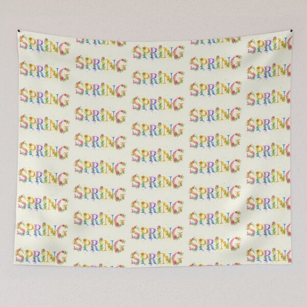 Item preview, Watercolor Spring Floral Lettering Design - Colorful Seasonal Art, Mother's Day Gift, Gift for Mom designed and sold by PixelQ.
