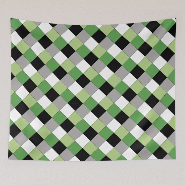 Item preview, Aromantic/Demiromantic Pride Checkered Pattern designed and sold by AStitchOfWisdom.