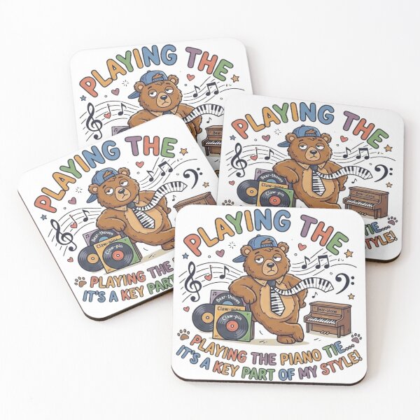 Item preview, Funny Piano Tie Bear - Playing The Piano Is A Key Part Of My Style - Musician Humor designed and sold by Wear Sculpt.