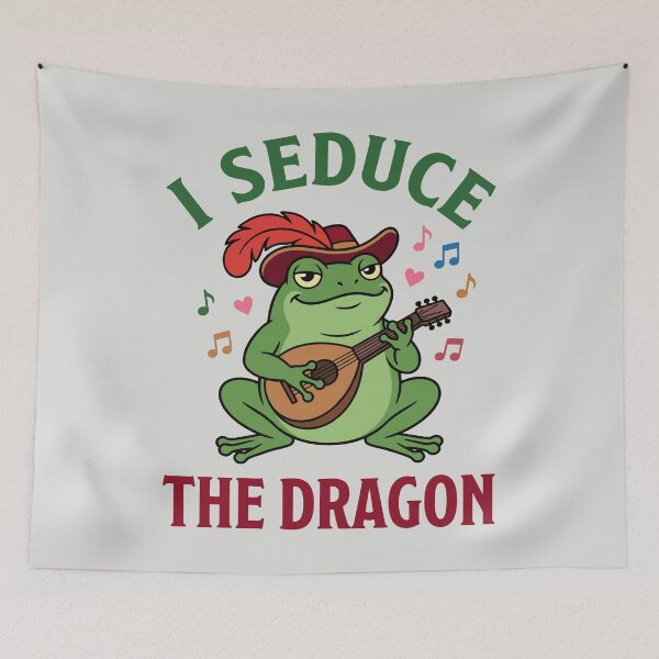 Item preview, I Seduce The Dragon - Funny Frog Bard designed and sold by DigitalGlade.
