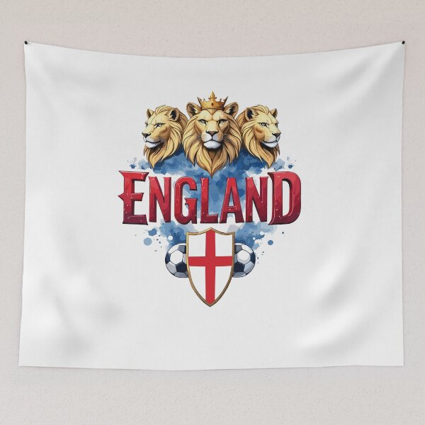 Item preview, England Football Lion - Three Lions Soccer designed and sold by Krasnovaovaova.