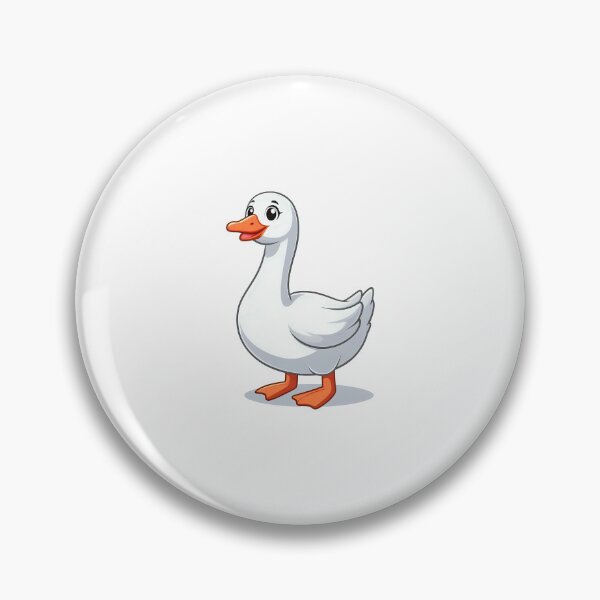 Item preview, Cute cartoon duck with bright orange beak and feet, standing happily on a white background. designed and sold by cave-canvas.