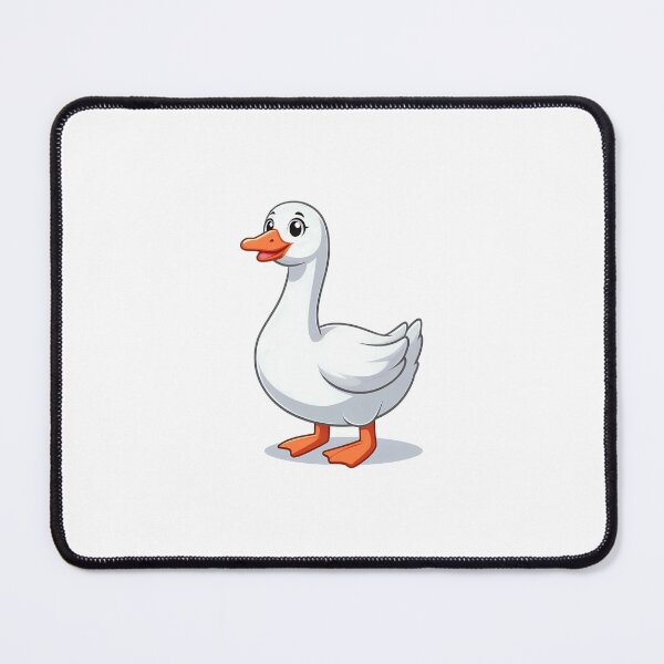 Item preview, Cute cartoon duck with bright orange beak and feet, standing happily on a white background. designed and sold by cave-canvas.