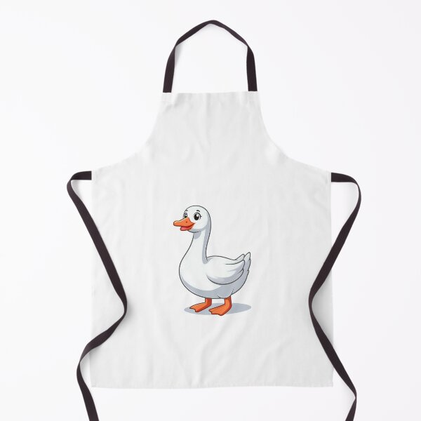 Item preview, Cute cartoon duck with bright orange beak and feet, standing happily on a white background. designed and sold by cave-canvas.