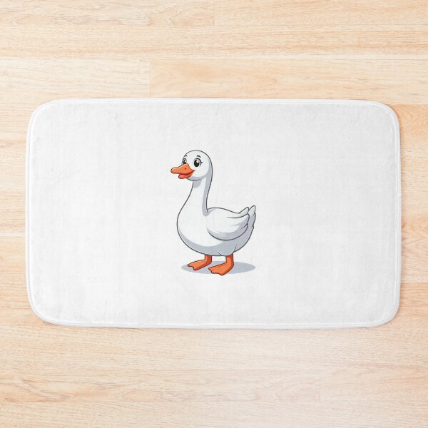 Item preview, Cute cartoon duck with bright orange beak and feet, standing happily on a white background. designed and sold by cave-canvas.