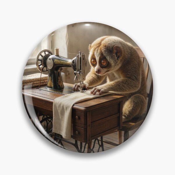 Item preview, Slow Loris Sews a Perfect Seam designed and sold by Tridentulus.