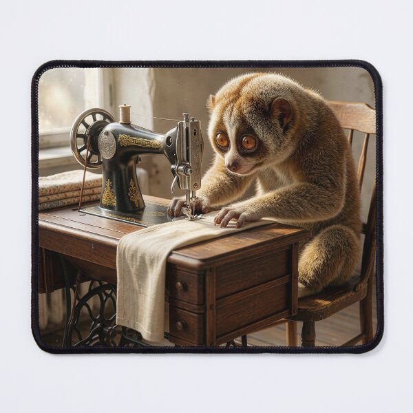 Item preview, Slow Loris Sews a Perfect Seam designed and sold by Tridentulus.