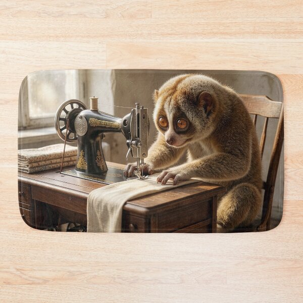 Item preview, Slow Loris Sews a Perfect Seam designed and sold by Tridentulus.