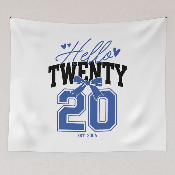 Item preview, Hello Twenty Coquette Bow Est 2006 Aesthetic Blue designed and sold by AmazingViews.