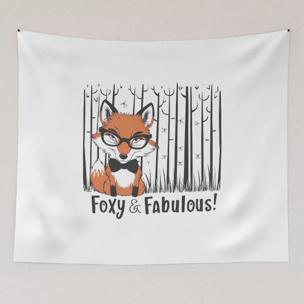 Item preview, Foxy & Fabulous - Cute Fox with Glasses Hipster Illustration designed and sold by TodiesGift.