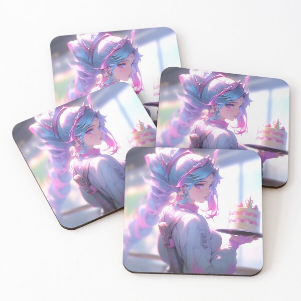 Item preview, Pastell Anime Girl mit Kuchen – Cute Dessert Anime Design designed and sold by madkiitten.