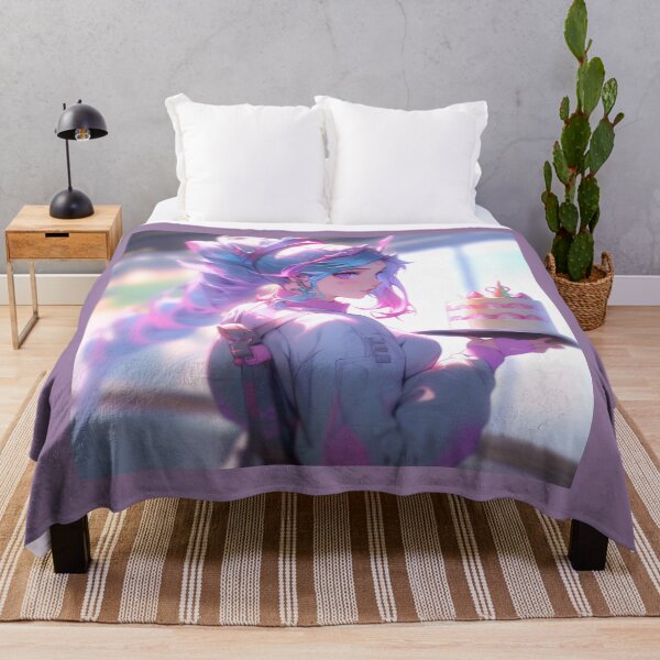 Item preview, Pastell Anime Girl mit Kuchen – Cute Dessert Anime Design designed and sold by madkiitten.