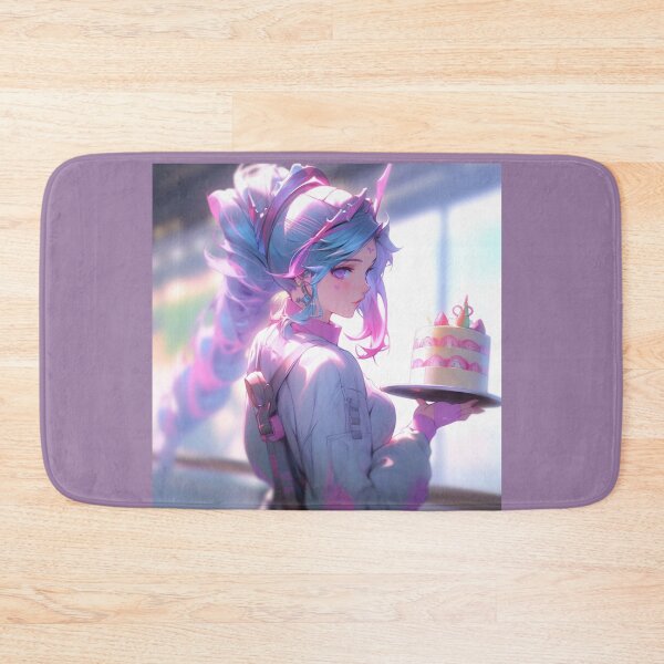 Item preview, Pastell Anime Girl mit Kuchen – Cute Dessert Anime Design designed and sold by madkiitten.