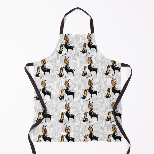 Item preview, Stylized Deer and Dog Tribal Art Illustration designed and sold by LittleSmileArt.