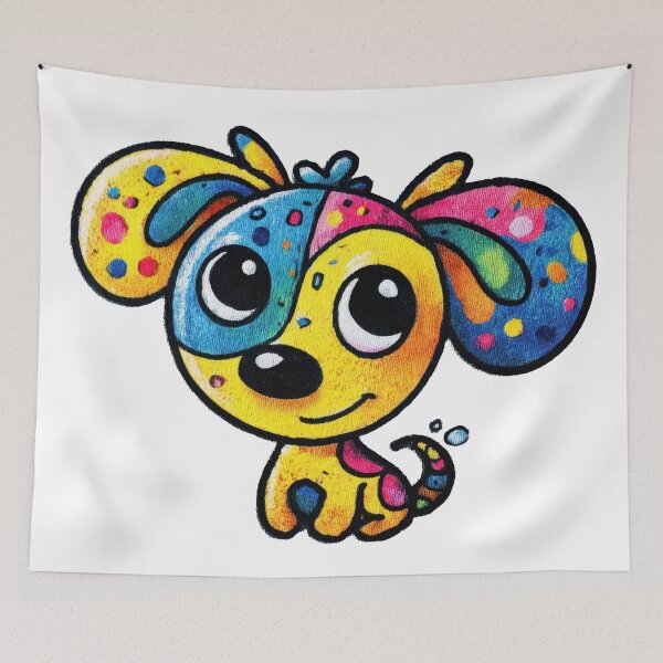 Item preview, Cartoon colorful dog character designed and sold by anytka.