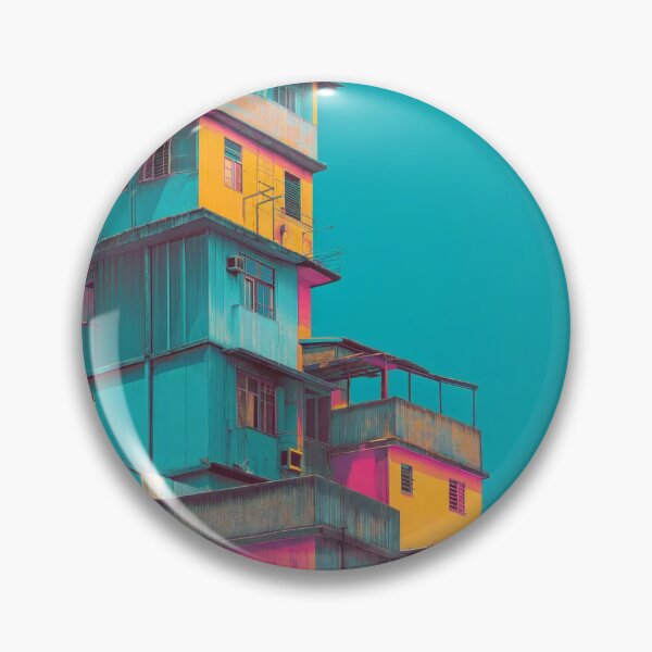 Item preview, Abstract Favela Tower Pop Art Colourful Urban Architecture Print designed and sold by TENNES.