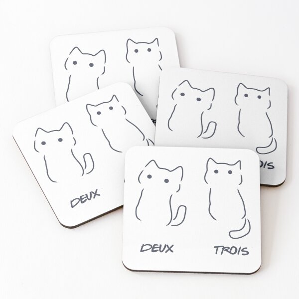 Item preview, Un Deux Trois Cat - Funny French Cat Pun designed and sold by JossDesign15.