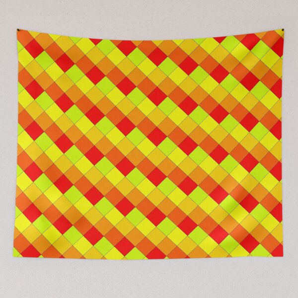 Item preview, Warm colors Checkered Pattern designed and sold by AStitchOfWisdom.