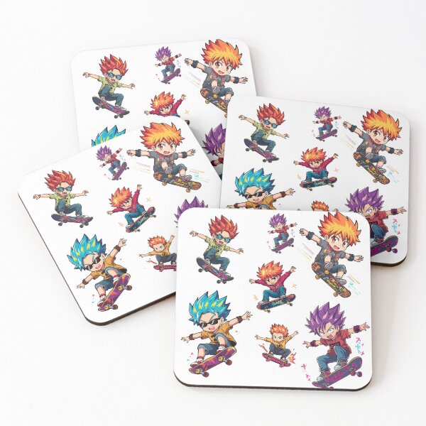 Item preview,  Anime Skateboard Boys – Cute Chibi Skater Streetwear Japanese Style designed and sold by Animepopstudio.