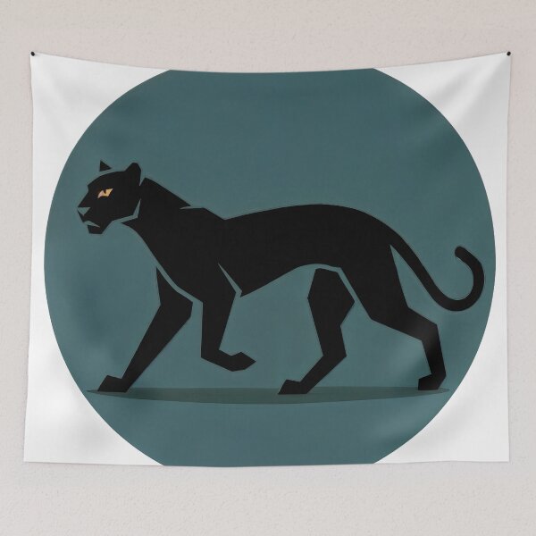 Item preview, Geometric Panther – Strength in Motion designed and sold by ForeverPrintsOK.