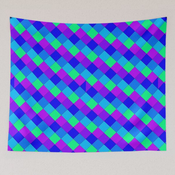 Item preview, Cool Colors Checkered Pattern designed and sold by AStitchOfWisdom.