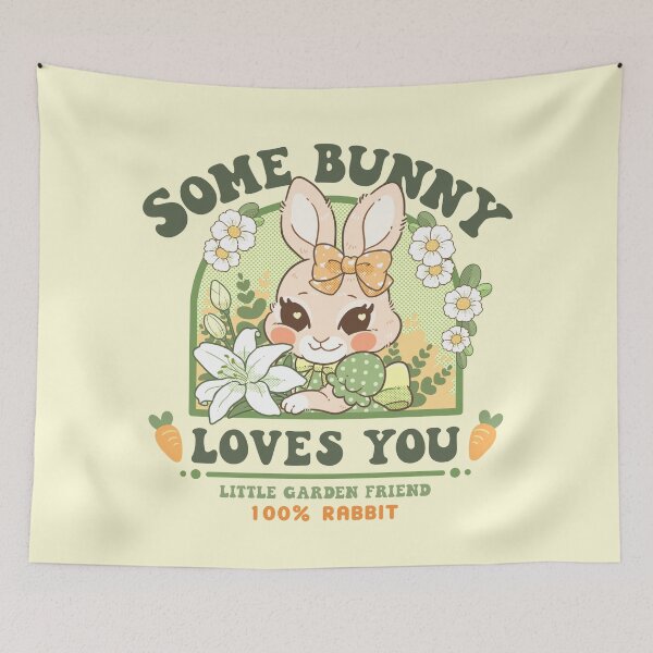 Item preview, Some Bunny Loves You Vintage Garden Rabbit Emblem designed and sold by Progduck-Studio.