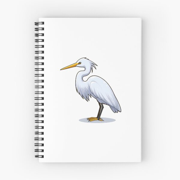 Item preview, A majestic white heron standing gracefully, showcasing its long legs and elegant feathers. designed and sold by cave-canvas.