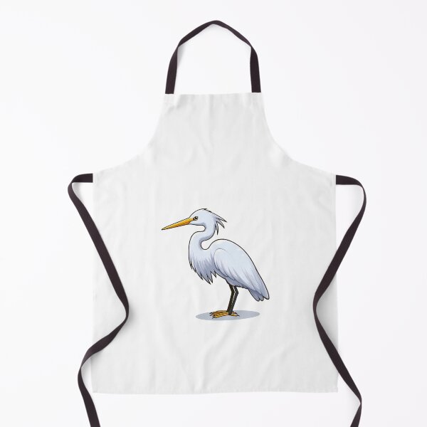 Item preview, A majestic white heron standing gracefully, showcasing its long legs and elegant feathers. designed and sold by cave-canvas.