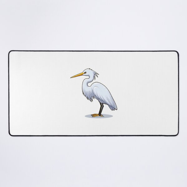 Item preview, A majestic white heron standing gracefully, showcasing its long legs and elegant feathers. designed and sold by cave-canvas.