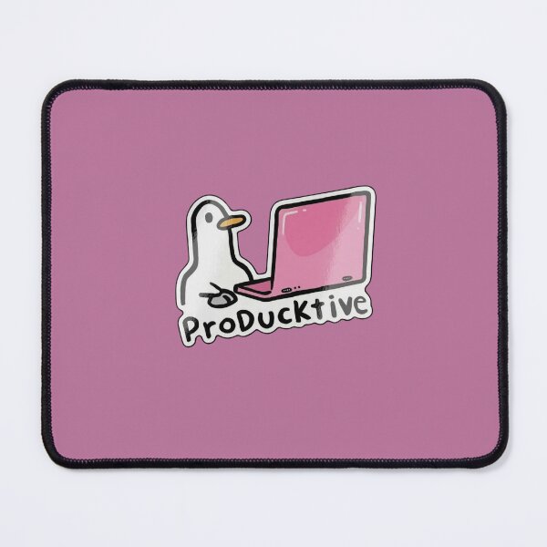 Item preview, ProDucktive Duck Sticker designed and sold by WickedStarlet.