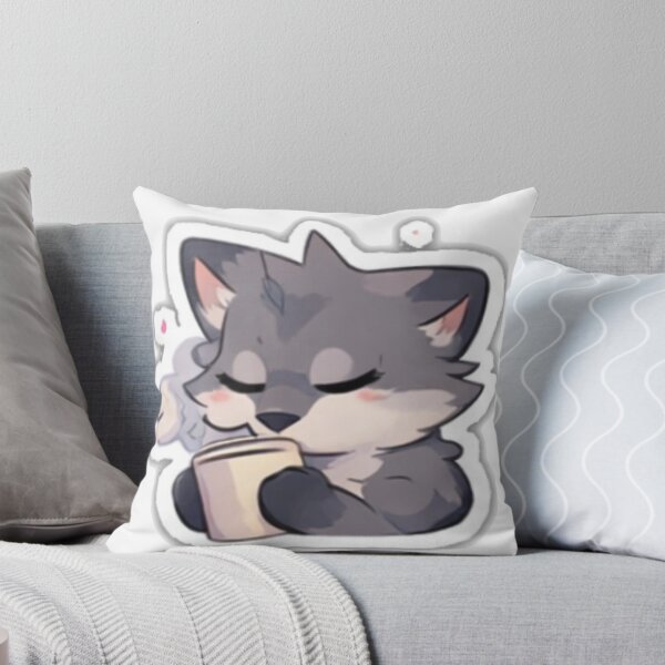 Item preview, Wolf Sipping Coffee designed and sold by DireByMyWolf.