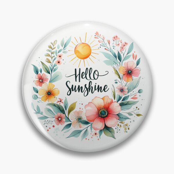 Item preview, Hello Sunshine Floral Wreath Watercolor Design, Mother's Day Gift, Gift for Mom designed and sold by PixelQ.