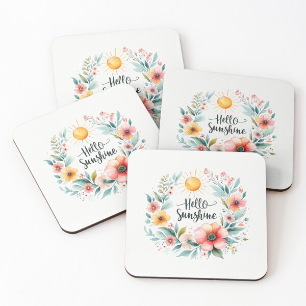 Item preview, Hello Sunshine Floral Wreath Watercolor Design, Mother's Day Gift, Gift for Mom designed and sold by PixelQ.