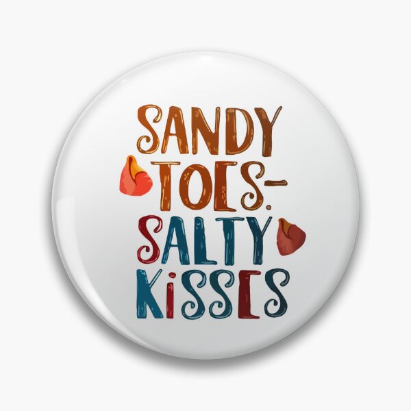 Item preview, Sandy Toes Salty Kisses - Tropical Beach Typography Illustration designed and sold by TodiesGift.