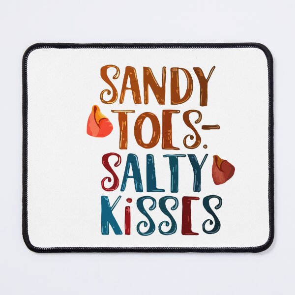 Item preview, Sandy Toes Salty Kisses - Tropical Beach Typography Illustration designed and sold by TodiesGift.
