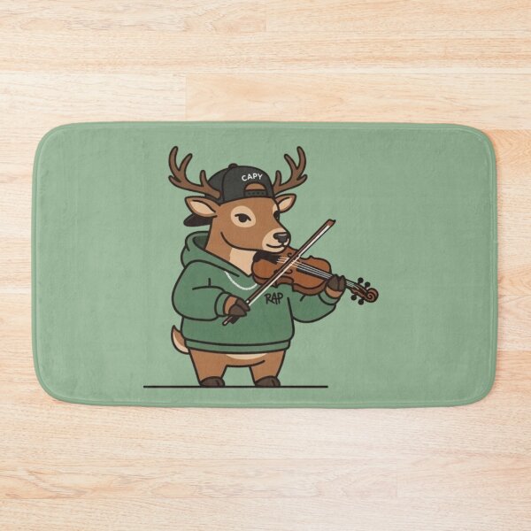 Item preview, Rap Deer Violin Player – Whimsical Urban Music Design designed and sold by Dogandesighn.