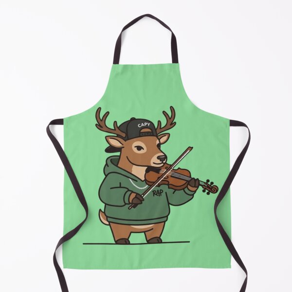 Item preview, Rap Deer Violin Player – Whimsical Urban Music Design designed and sold by Dogandesighn.