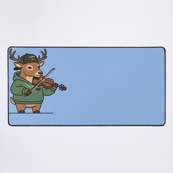 Item preview, Rap Deer Violin Player – Whimsical Urban Music Design designed and sold by Dogandesighn.