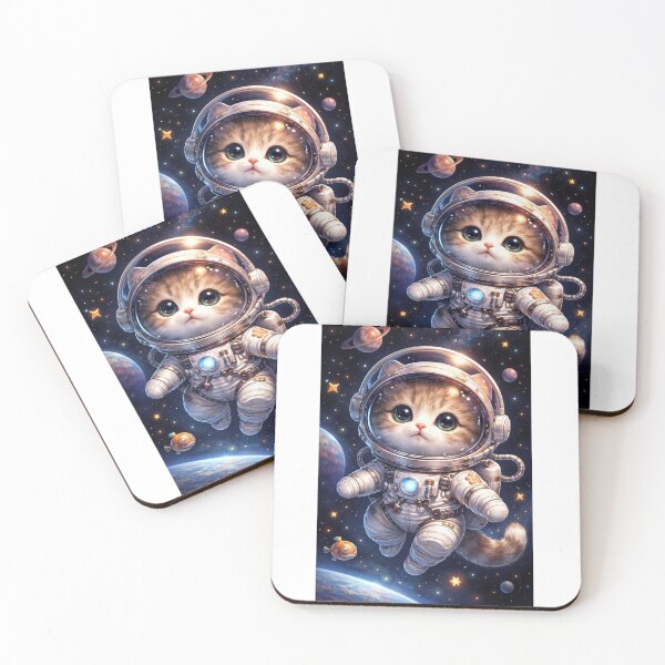Item preview, Adorable Astronaut Kitten in Deep Space designed and sold by Pulp-Peel.