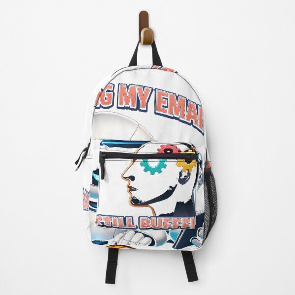 Item preview, AI Writing My Emails Funny Tech Robot Brain Buffering Art designed and sold by TailTraceDesign.