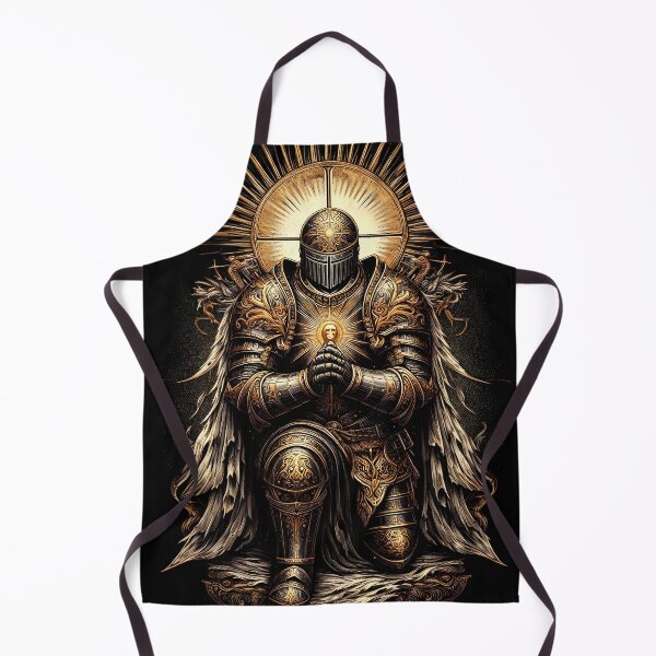 Item preview, Kneeling Crusader Divine Halo Dark Fantasy designed and sold by Godssolidger.