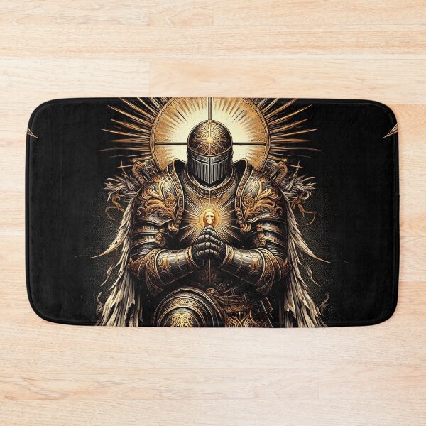 Item preview, Kneeling Crusader Divine Halo Dark Fantasy designed and sold by Godssolidger.