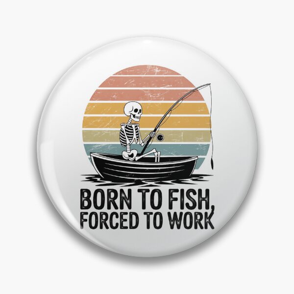 Item preview, Funny Skeleton Fishing In Boat Sunset Silhouette 70s Style designed and sold by Thompika.