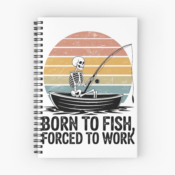 Item preview, Funny Skeleton Fishing In Boat Sunset Silhouette 70s Style designed and sold by Thompika.